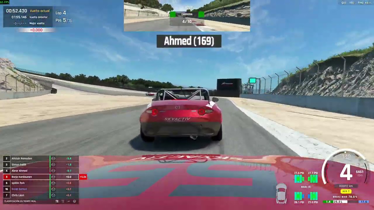 My first ever online race in Assetto Corsa Evo | Mazda MX5 Cup | 26-AUG-25 | v0.3 Beta | Laguna Seca