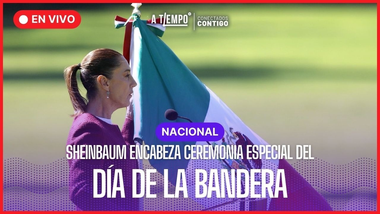 Sheinbaum encabeza ceremonia especial del día de la bandera