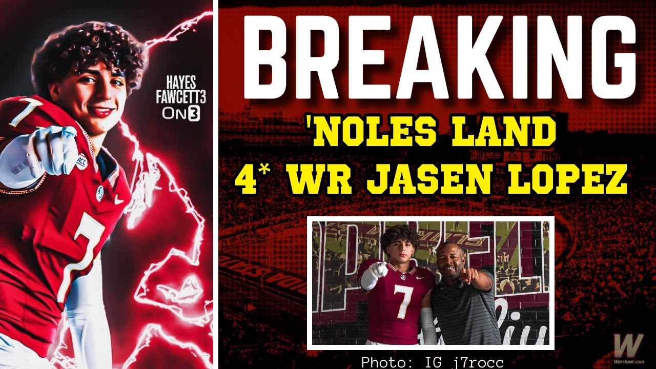 BREAKING: FSU Football lands ANOTHER 4-Star WR | Jasen Lopez chooses FSU over Miami | FSU Recruiting