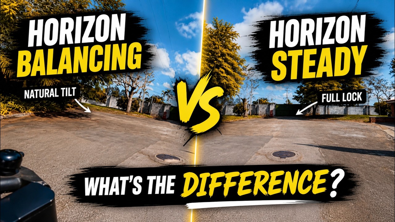 HorizonSteady vs HorizonBalancing 🚀 What&rsquo;s the Difference? (DJI Action 6 Test)
