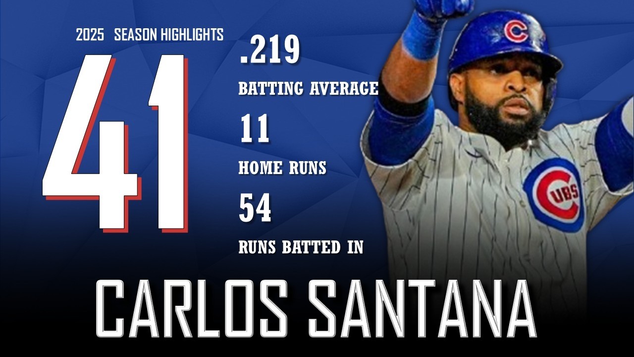 Carlos Santana || 2025 Chicago Cubs/Cleveland Guardians Highlights