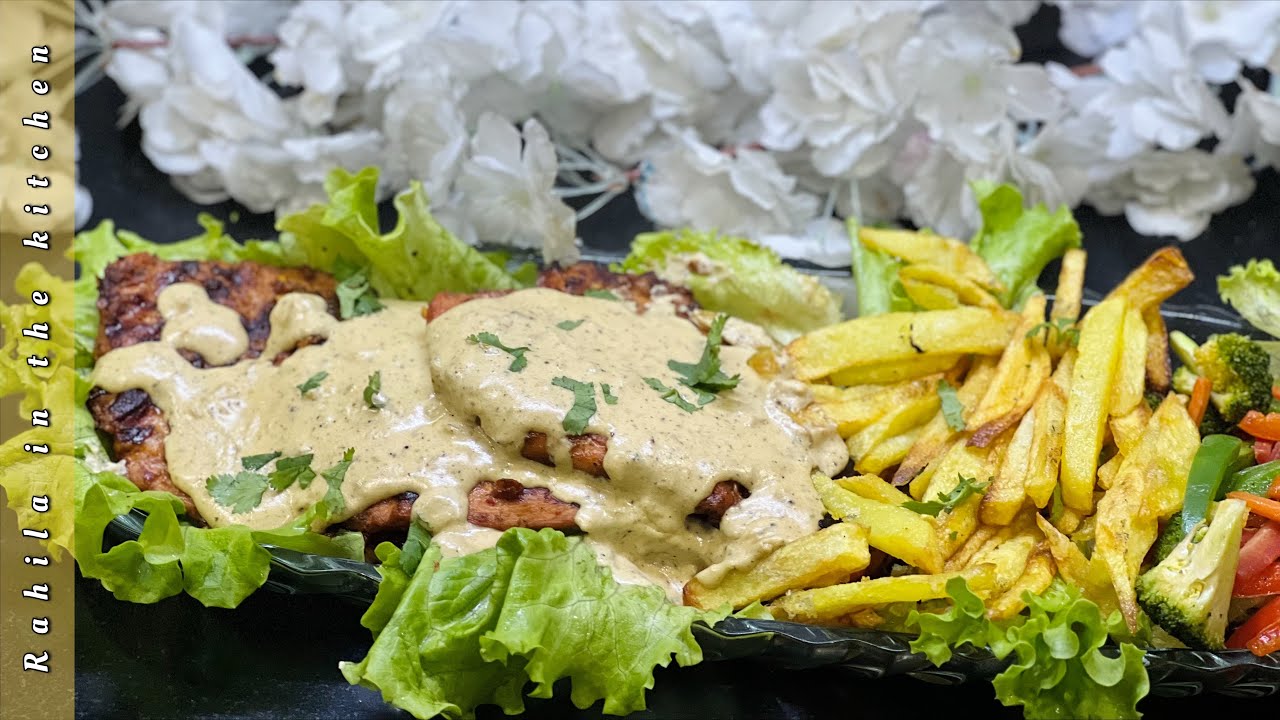 Chicken Steak With White Sauce | Ramzan special | by Rahila in the kitchen 