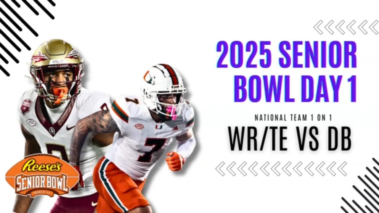 2025 Senior Bowl Day 1 National WRs take on DBs in EPIC 1 on 1s