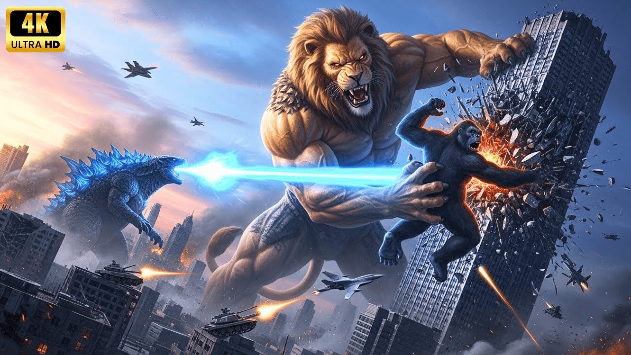King Kong & Godzilla vs. Lion Man: The Ultimate Monster War! (PART 2)