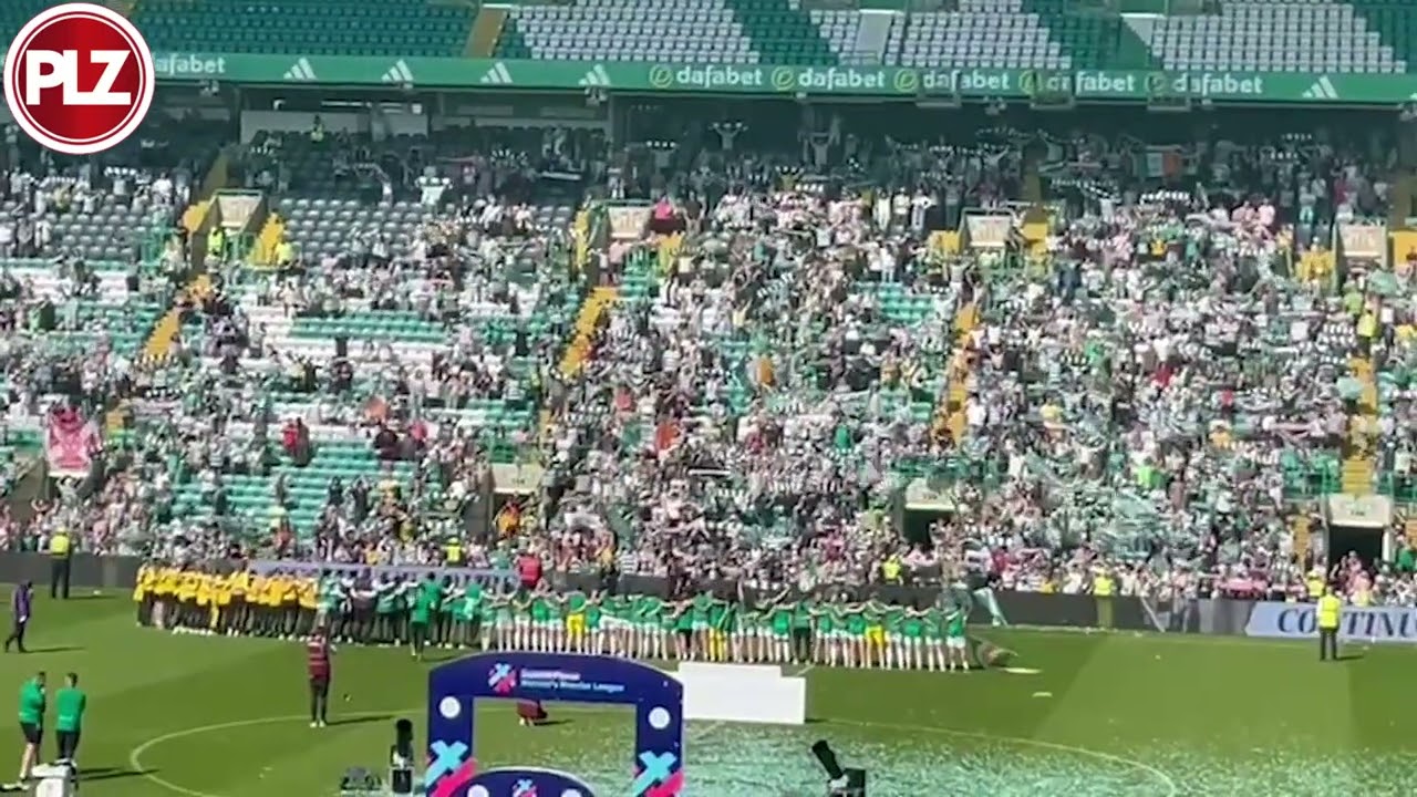 🎶 Celtic fans and players sing You'll Never Walk Alone