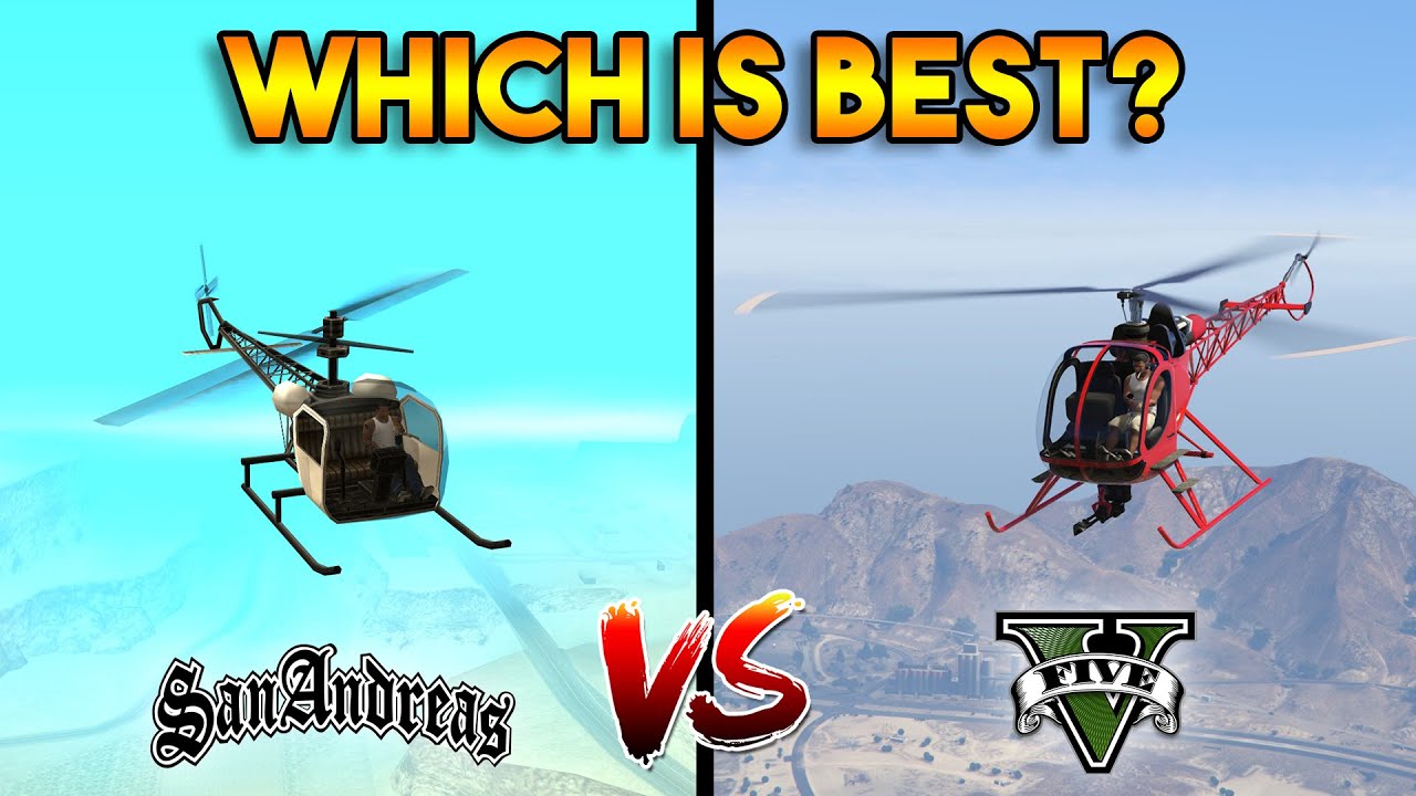 GTA 5 SPARROW VS GTA SAN ANDREAS SPARROW  : WHICH IS BEST?