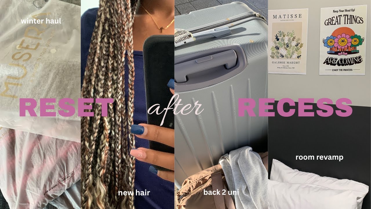 RESET AFTER RECESS VLOG🤍 mini winter haul, room revamp, new hair, cleaning ⋆.˚⋆.˚