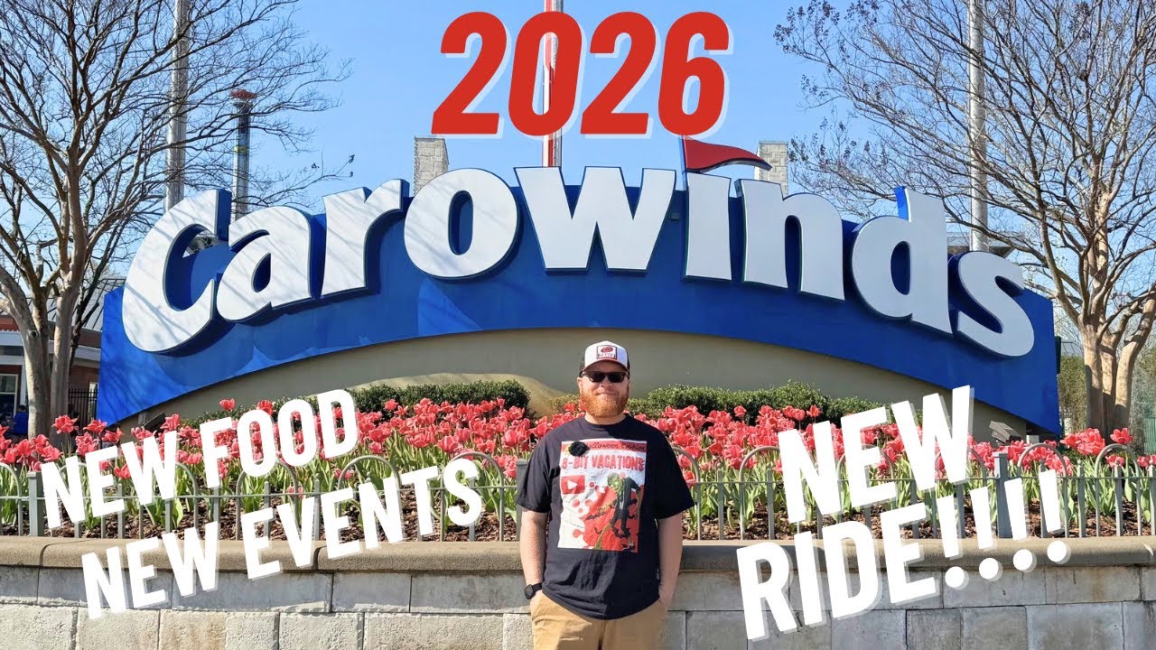 Первое посещение Carowinds в 2026 году: НОВЫЕ ПОДСКАЗКИ К АТТРАКЦИОНАМ, НОВАЯ ЕДА и ПОТРЯСАЮЩИЕ а...