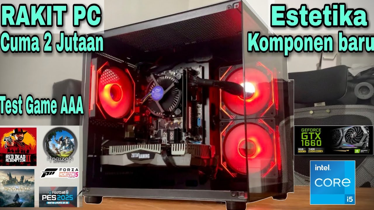 Rakit PC Budget 2 Jutaan , PAKE KOMPONEN BARU!! ESTETIKA + Buat Gaming Triple AAA