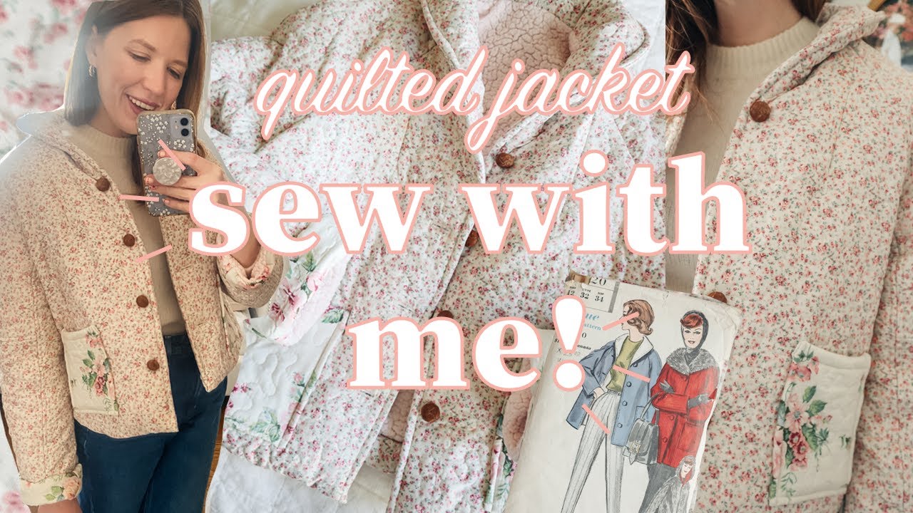 I MADE A QUILTED JACKET FROM A 1950s PATTERN 🧵🪡✨ Sew a Vintage Pattern with Me!