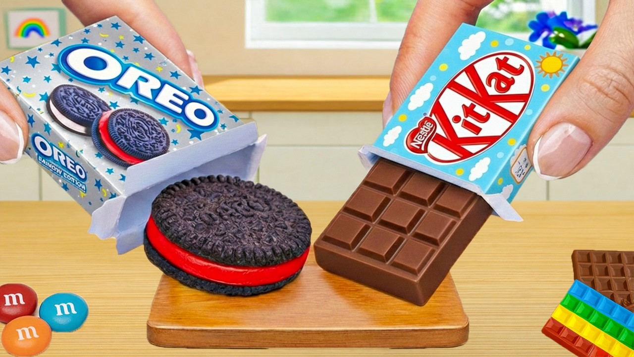 🍰New Mini KITKAT Cake Recipe🍰Amazing Miniature Rainbow KitKat Chocolate Dessert | Mini Bakery