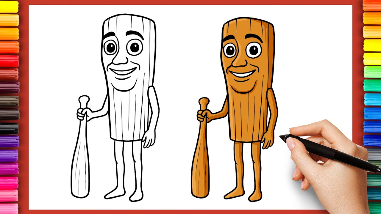 How to Draw Tung Tung Sahur (Step by Step)