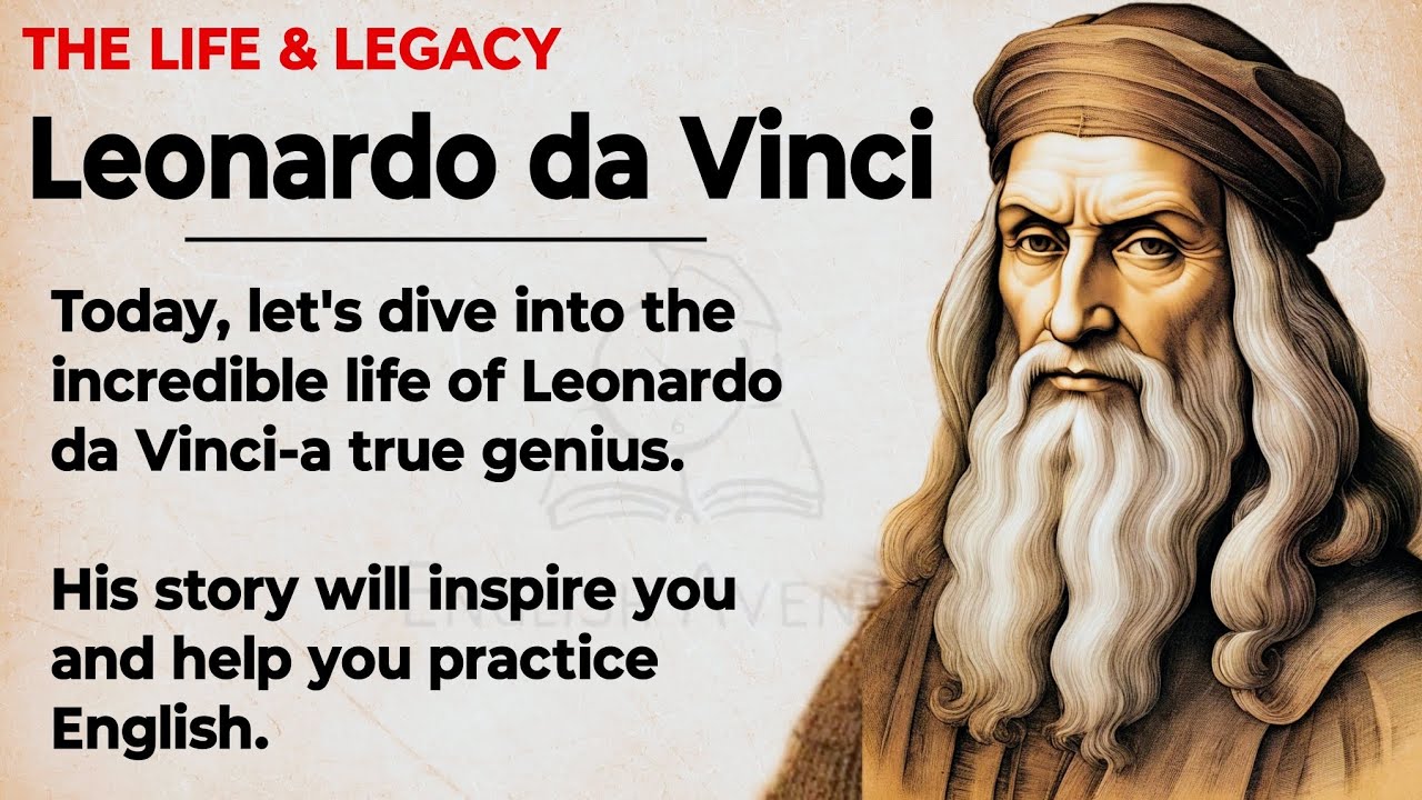 Leonardo da Vinci's Story || Learn English Through Story 🔥 || Graded Reader || Listening Practice ✅