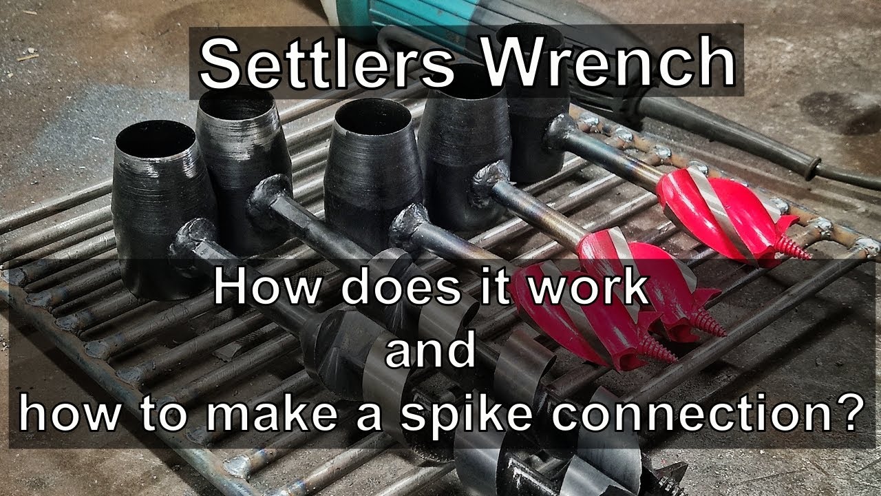 Creating a wooden spike connection. Hiking drill. Scotch Eyed Auger. Hand Drill