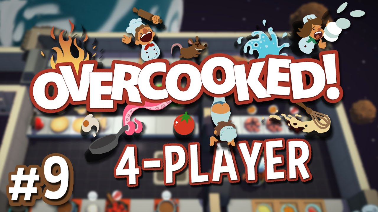 Overcooked - #9 - Locked In Space! (4 Player Overcooked Co-op Gameplay)