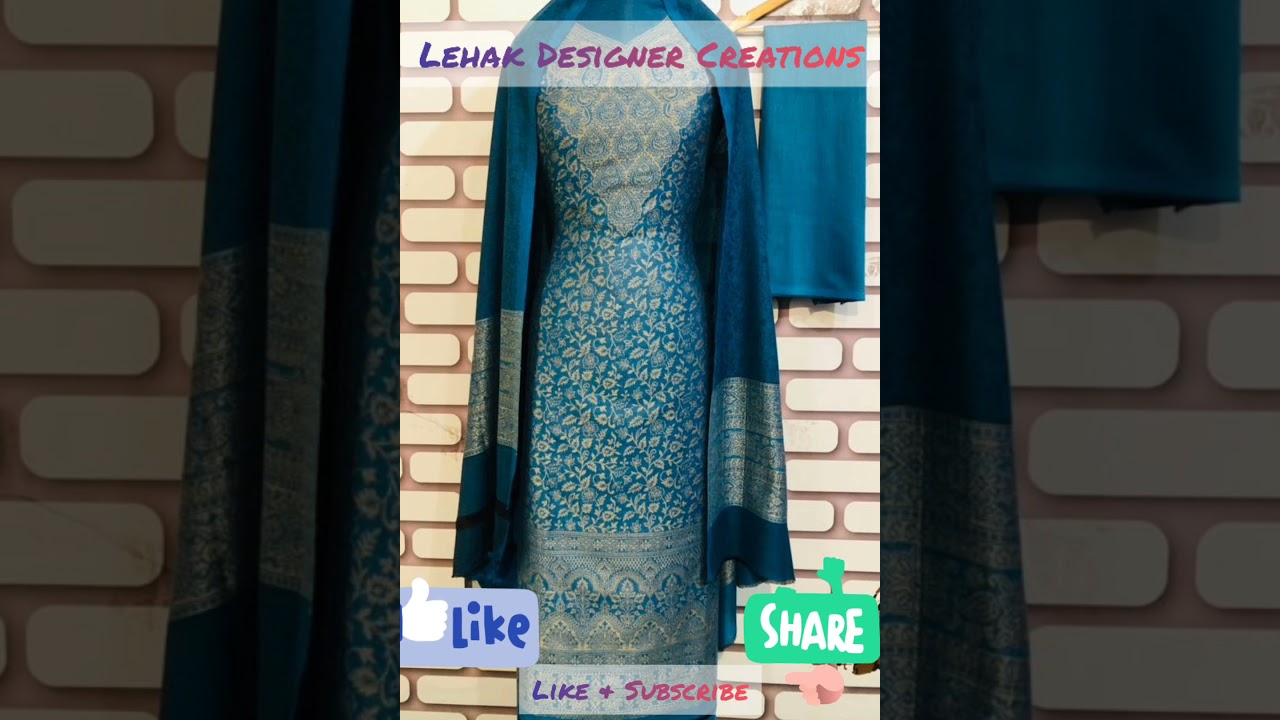 Pure Kanni weaving Pushmina Unstitched Suits: Soft, elegant & comfortable office/daily wear 👌✨