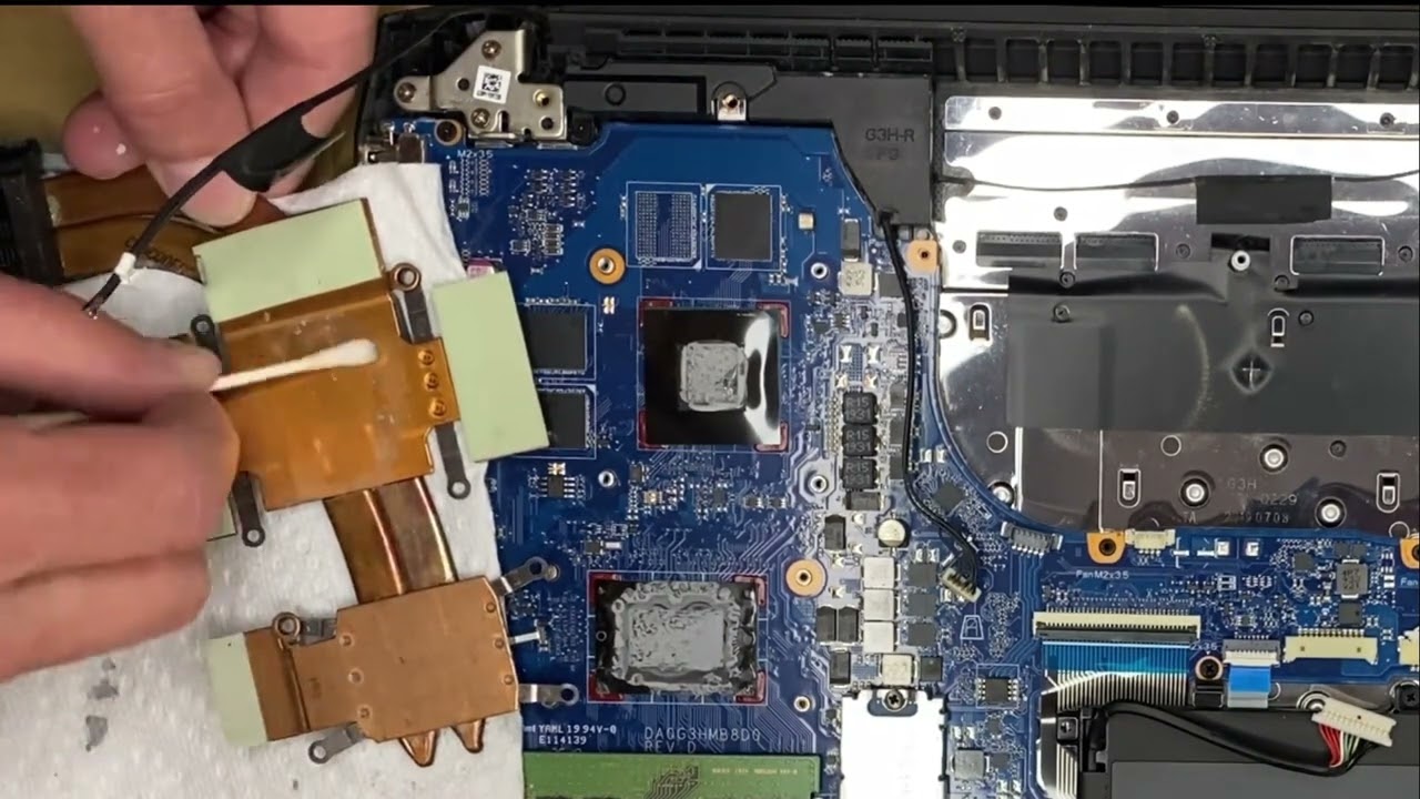 Замена термопасты на игровом ноутбуке HP Pavilion 15 2019 года выпуска с процессором Ryzen 5 3550...