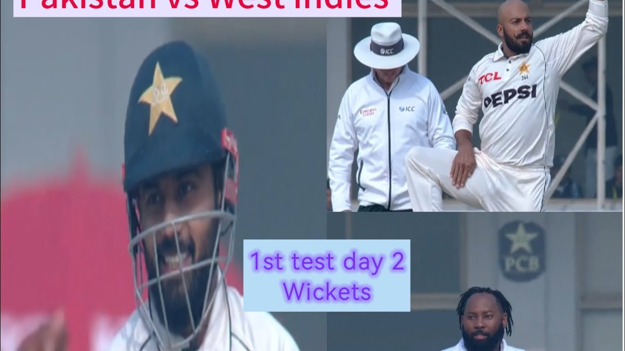 Pakistan vs West indies 1st test day 2 highlights Multan test