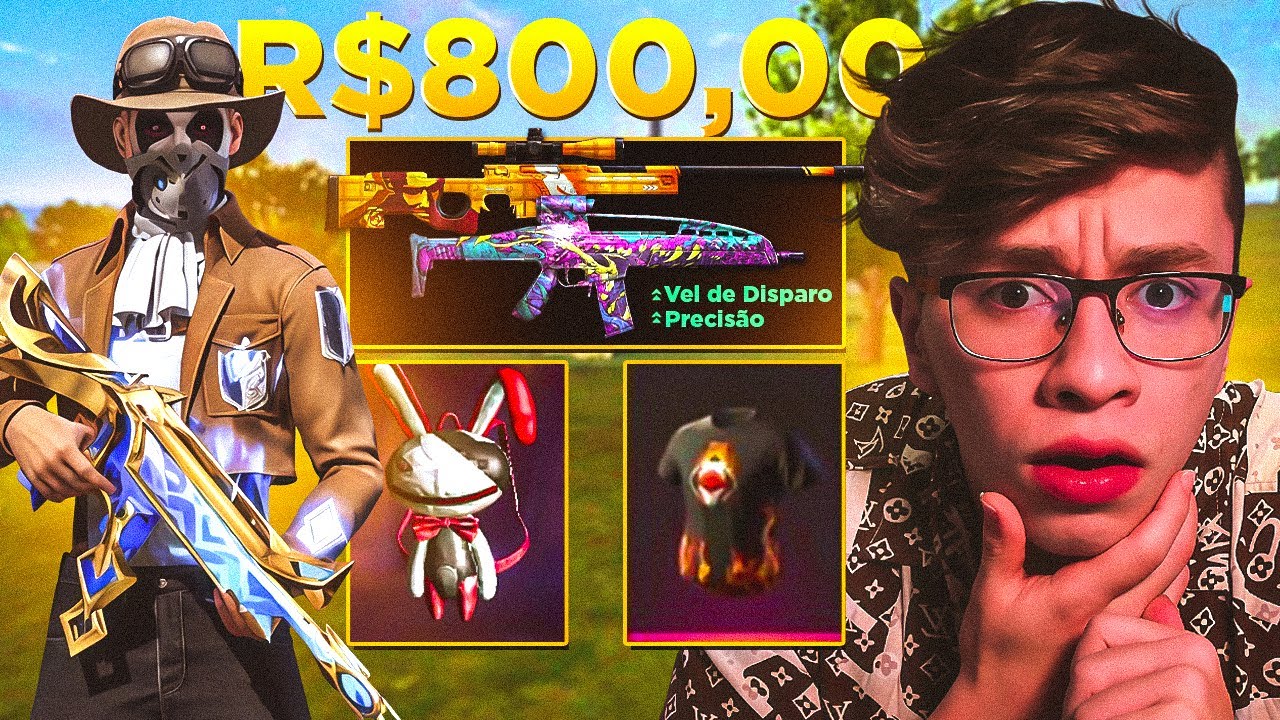 COMPREI UMA CONTA DE FREE FIRE POR 800 REAIS + APOSTADO DE 3,50!