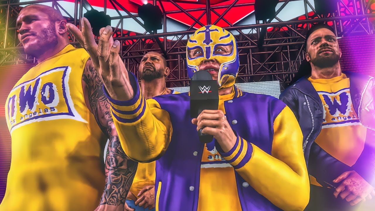 The nWo Los Angeles Unveil Rey Mysterio As a Member (WWE Games Story)