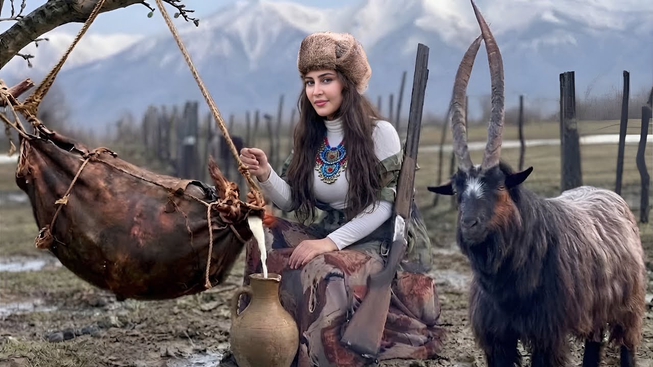 Traditional Nomad Life | Making Butter & Bread