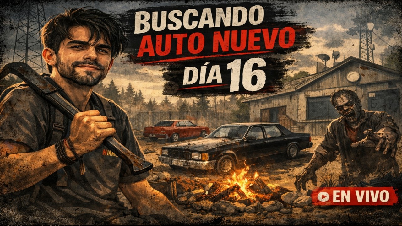 Buscando un AUTO EN una CIUDAD INFESTADA DE ZOMBIS 📻 DÍA 16 🔴