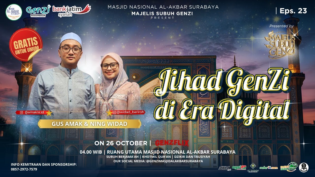 Jihad GenZI di Era Digital - Gus Amak & Ning Widad | Majelis Subuh GenZI 26 Oktober 2025