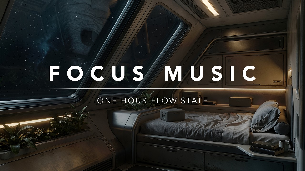 Focus Music | Ambient Techno Space Interior | 60 Minute Session