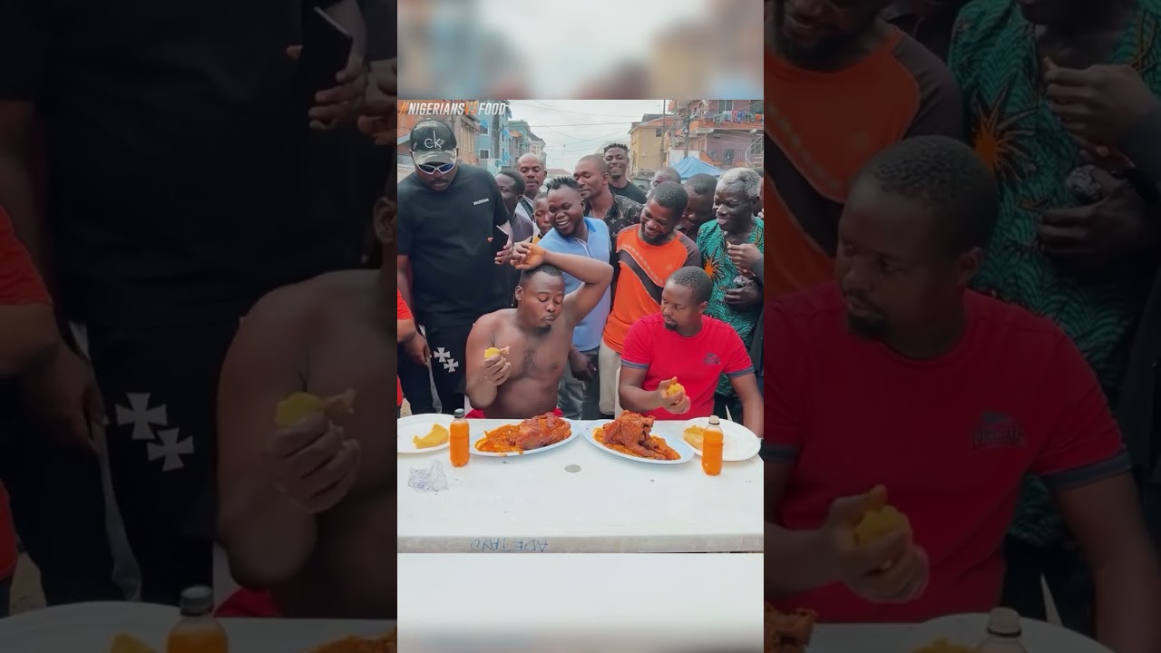Street Beef | ShirtlessMan vs RedshirtMan #food #mukbang #foodie #challenge
