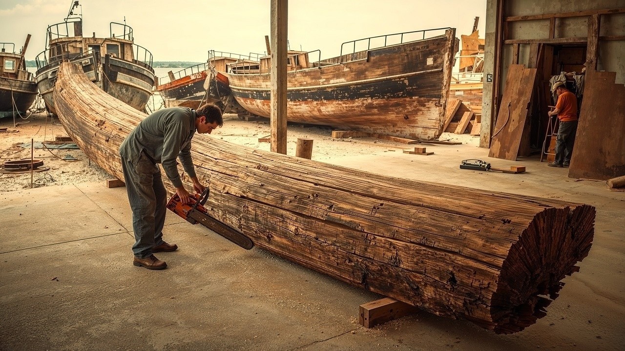 How Old Ship's Wood Is Recycled - Let's See And Evaluate The Final Product