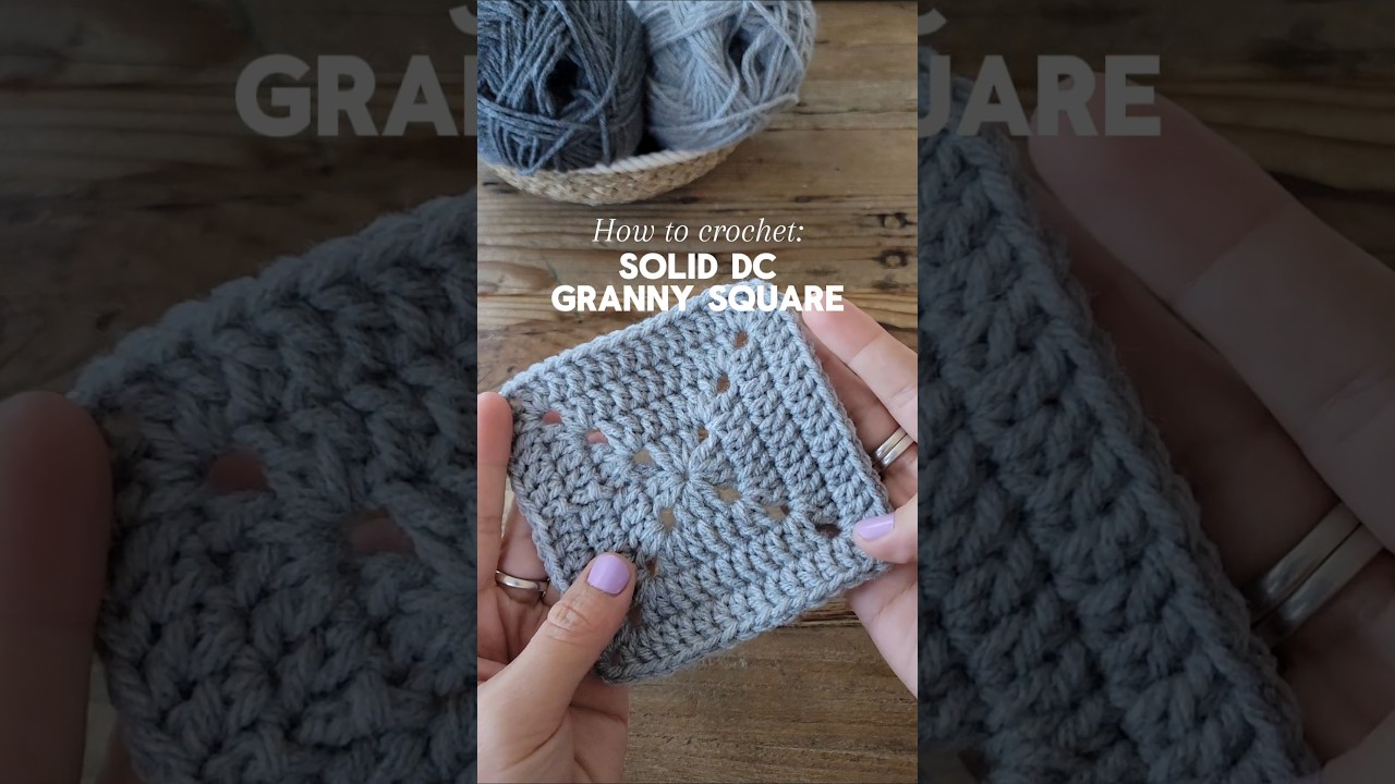 Solid DC Granny Square Tutorial: Perfect for Cardigans & Blankets #grannysquaretutorial #crochettips