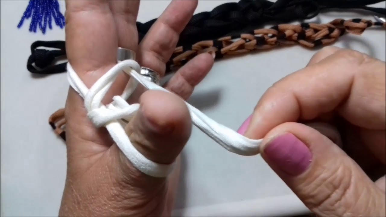 CORDÃO FEITO SEM AGULHAS APENAS COM DOIS DEDOS TUTORIAL MARLY THIBES
