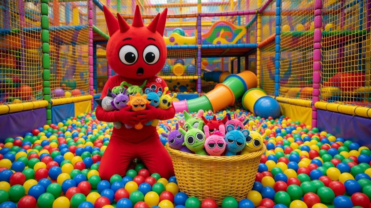 Red Finds a Basket Full of Hidden Sprunki in the Ball Pool! 😲