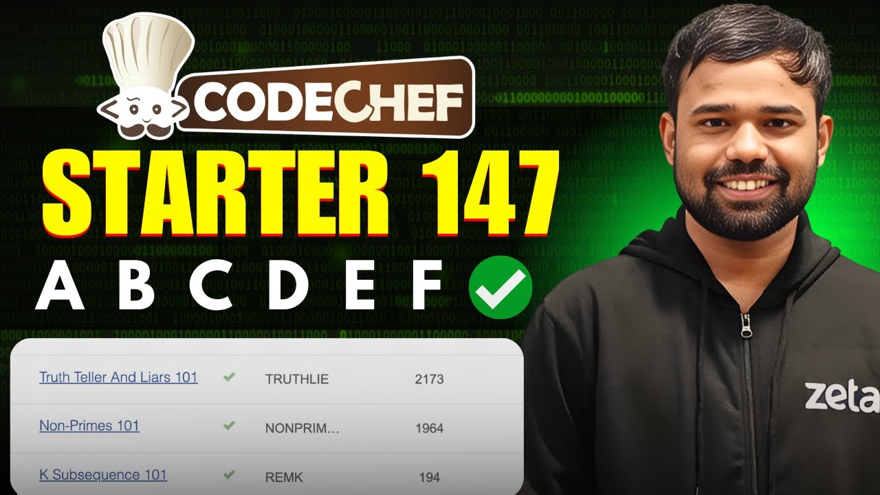A-E | Codechef Starters 147 Solutions | K Subsequence 101 | Non-Primes 101 | Truth Teller And Liars