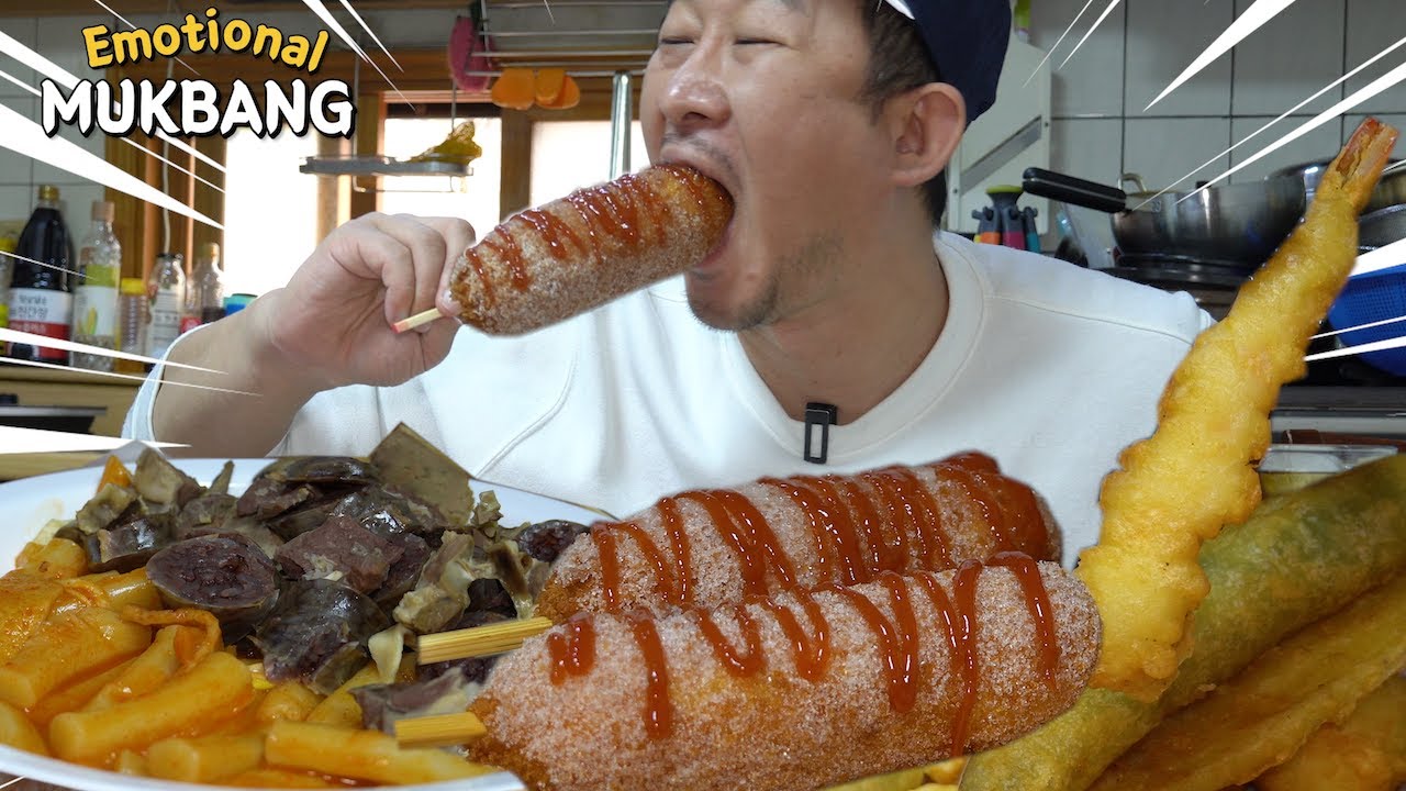 분식이 땡기는 날!🔥 이것 저것 다 먹장🤭떡볶이&순대&튀김&어묵&핫도그 🌭 Tteok-bokki & Hot dog MUKBANG EATING SHOW