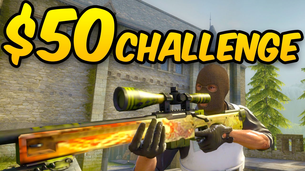$50 CHALLENGE - JUMPING AWP NO SCOPE - CSGO Competitive