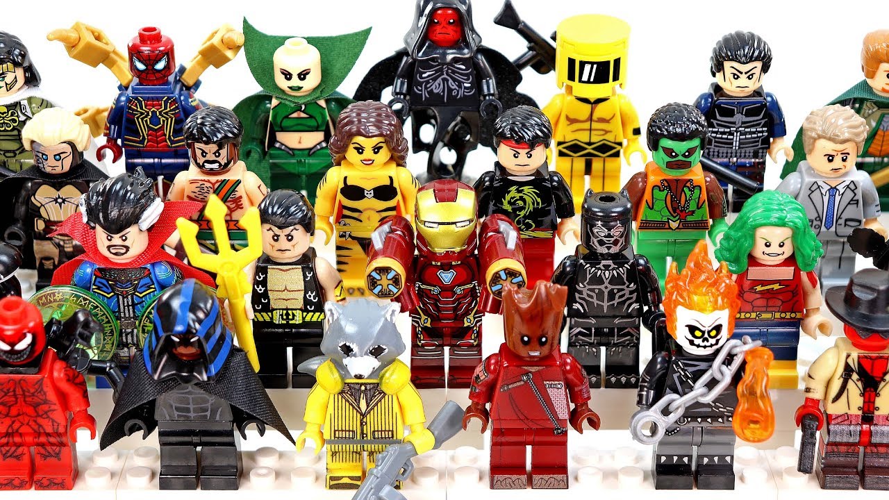 Ghost Rider Deadpool Doctor Strange Iron Man Thor Black Panther Unofficial LEGO Minifigures