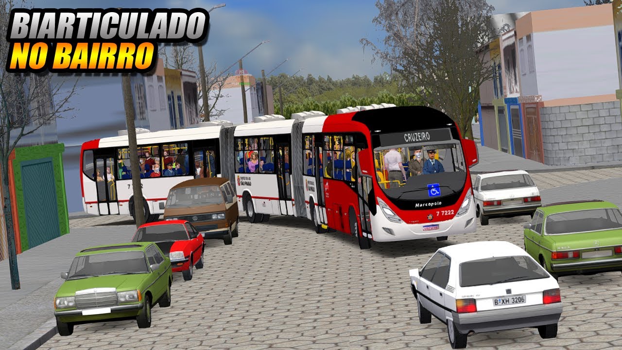 ONIBUS GRANDE NAS RUAS APERTADAS DOS BAIRROS !!! OMSI 2 - G27