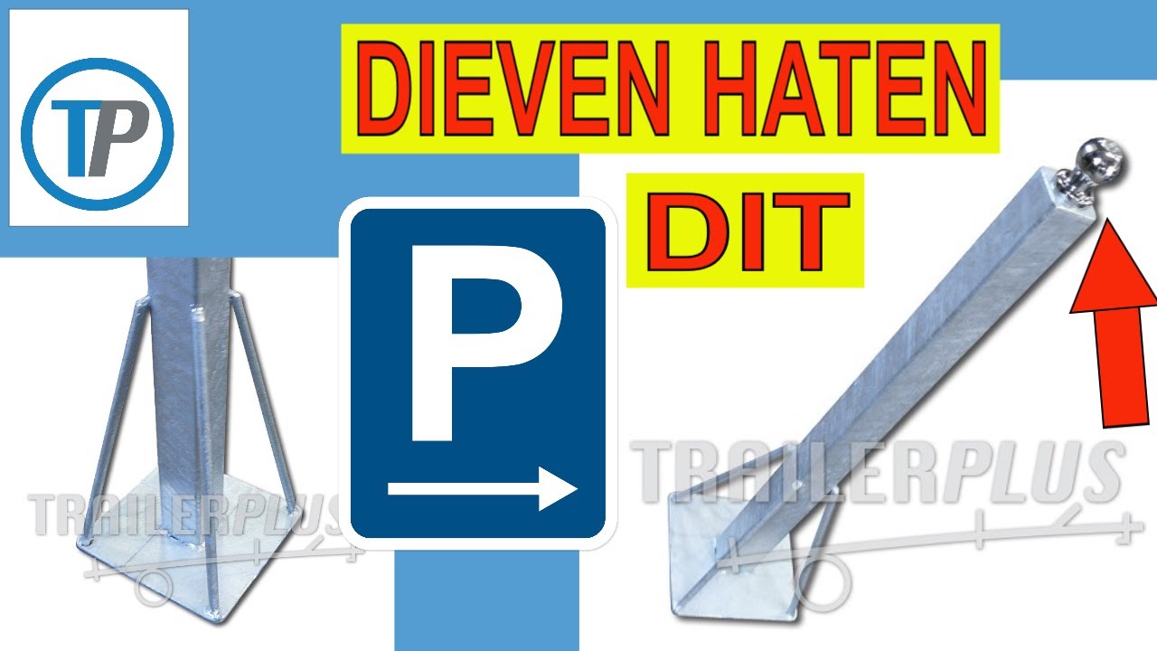 PARKEERPAAL AANHANGER, PARKEERPAAL SLOTPAAL, OP SLOT ZETTEN AANHANGWAGEN, PARKEERPAAL AANHANGWAGEN