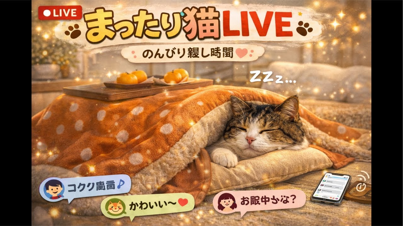 猫が一緒にテレビ見てます。笑