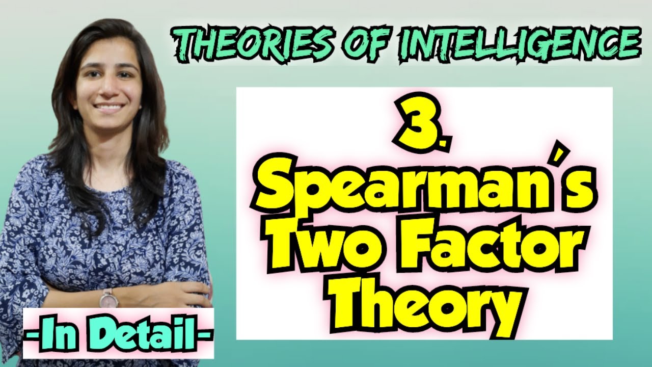 Spearman's Two Factor Theory | For all Teaching Exams |Theories of Intelligence @InculcateLearning ​
