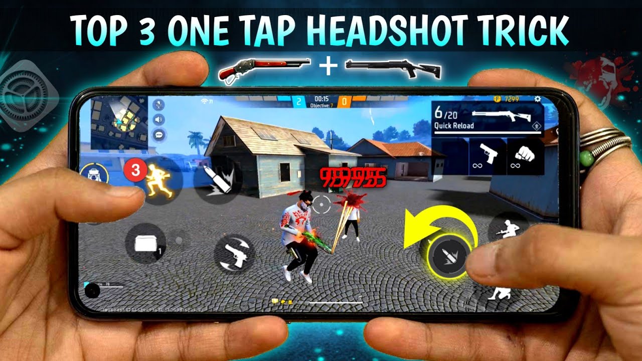 New One Tap Headshot Trick Handcam 😈[ M1887 + M1014 ] New Headshot Setting Free Fire ~
