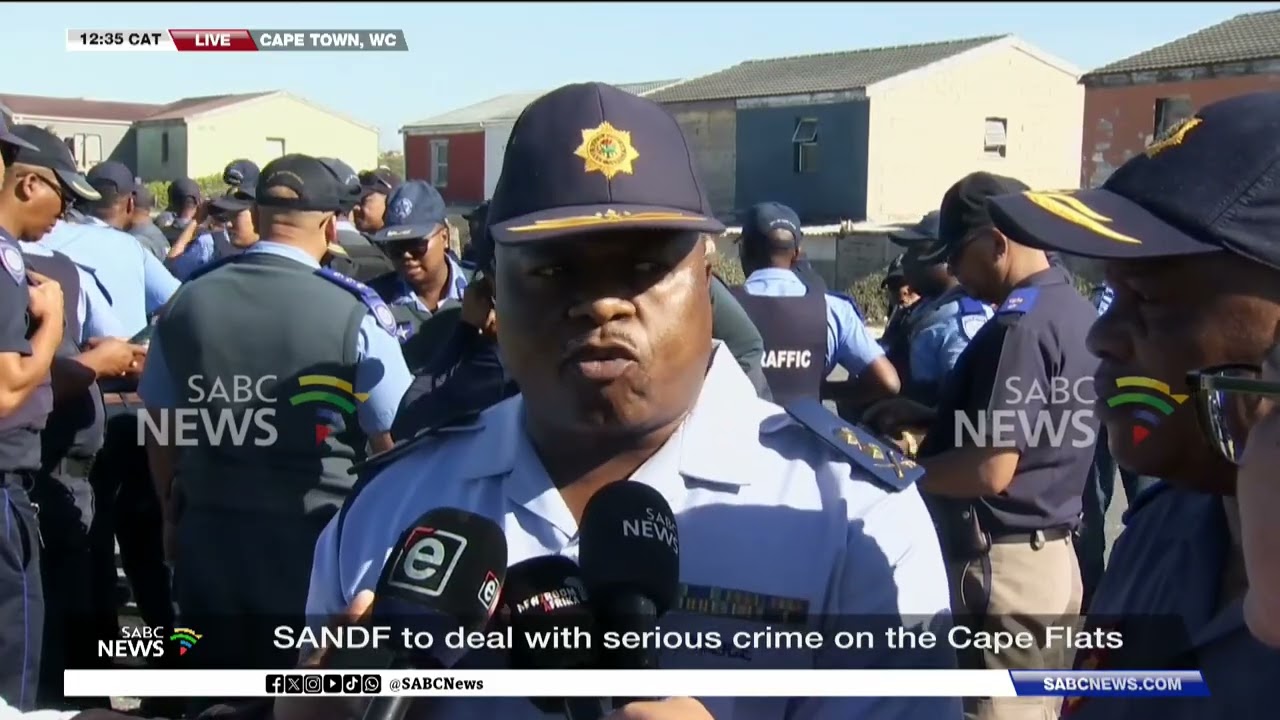 Media briefing by police on soldiers and officers on the ground in Western Cape