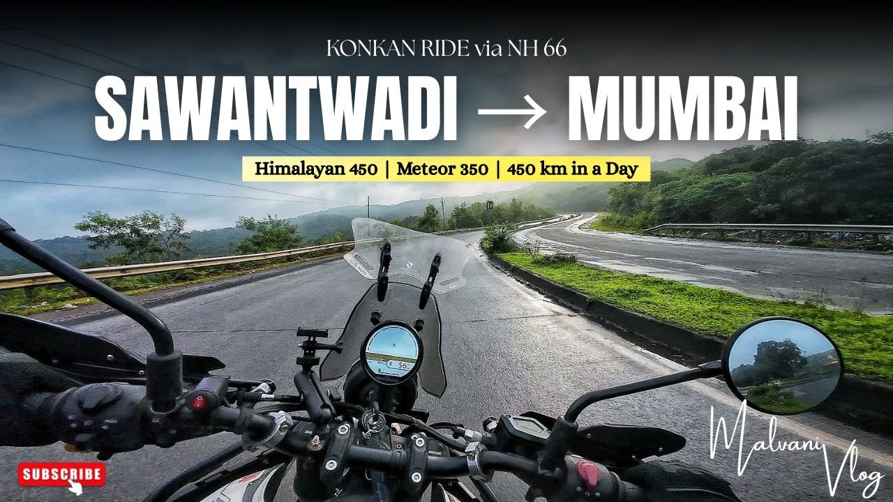 Sawantwadi to Mumbai Bike Ride 🏍️ | Himalayan 450 | Konkan Highway Adventure | Malvani Vlog