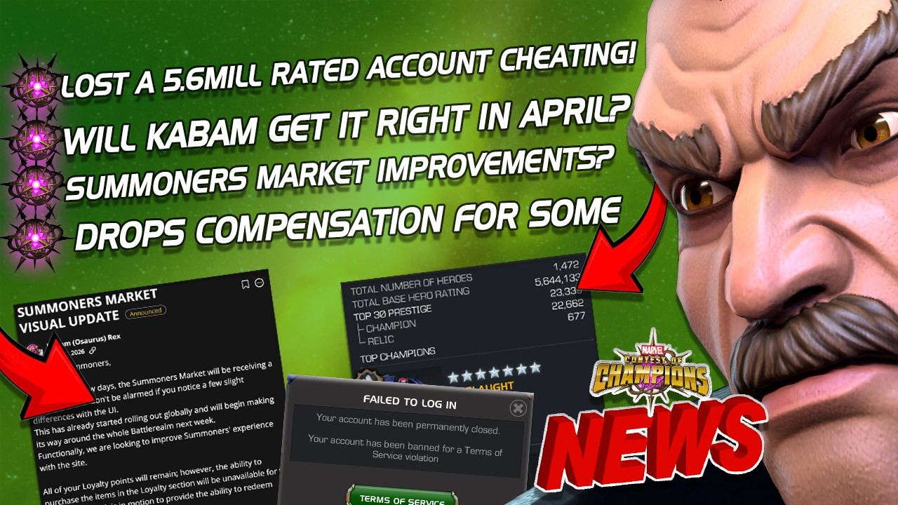Этот игрок потерял свой аккаунт и был выведен из игры Kabam | Выпадение бонусов | Рынок призывате...