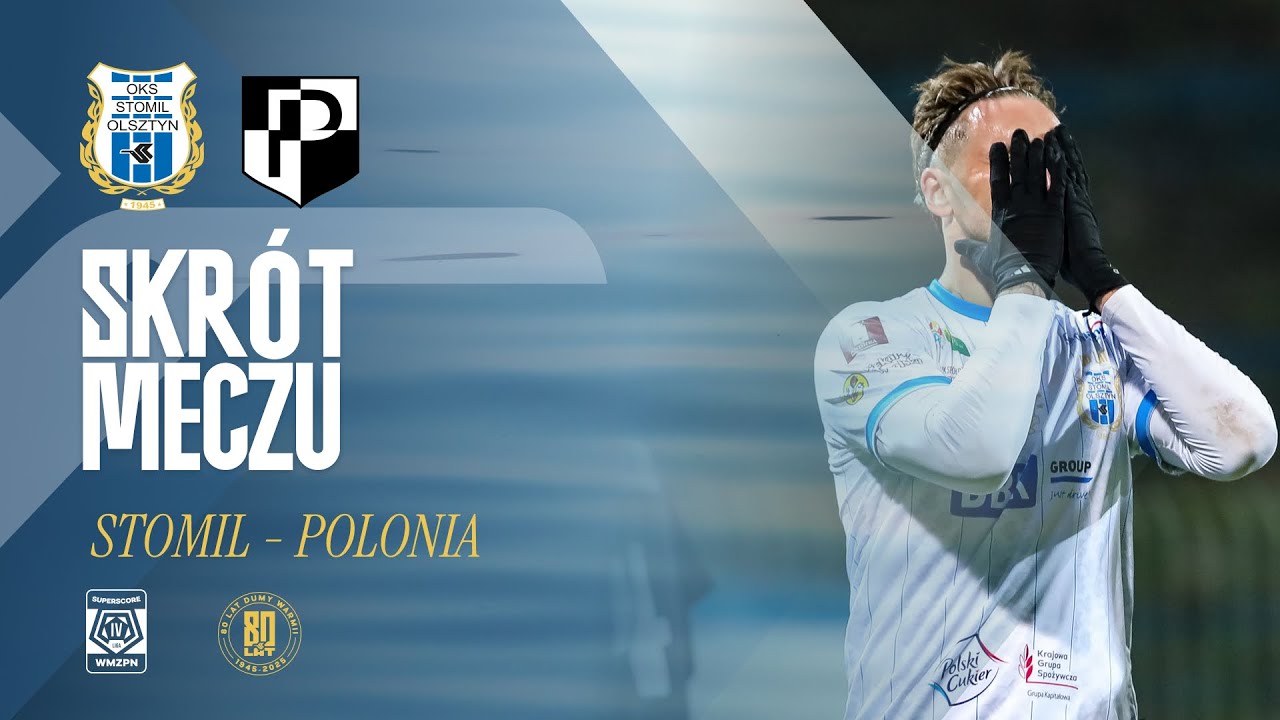 SKRÓT | Stomil Olsztyn - Polonia Lidzbark Warmiński 1:2 (25.10.2025 r.)