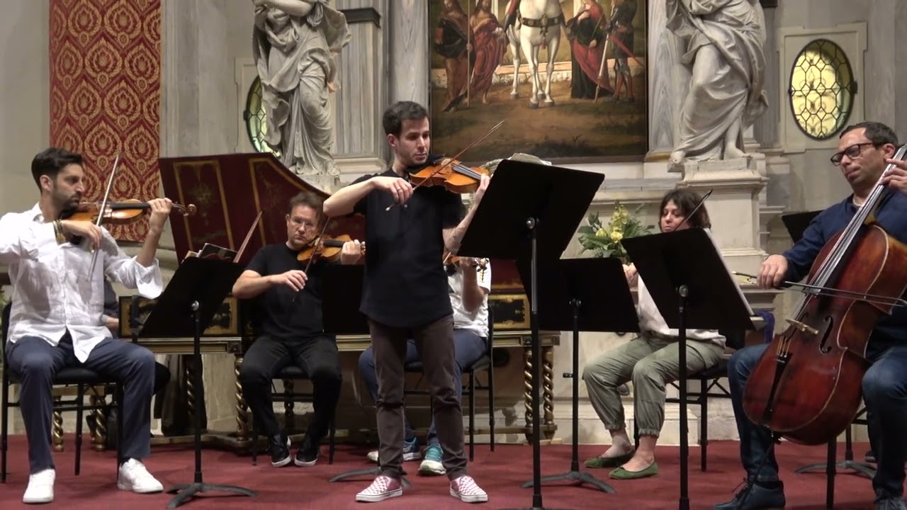 Interpreti Veneziani, Vivaldi  violin concerto (RV249  D minor)  Luca Ranzato  (in rehearsal)