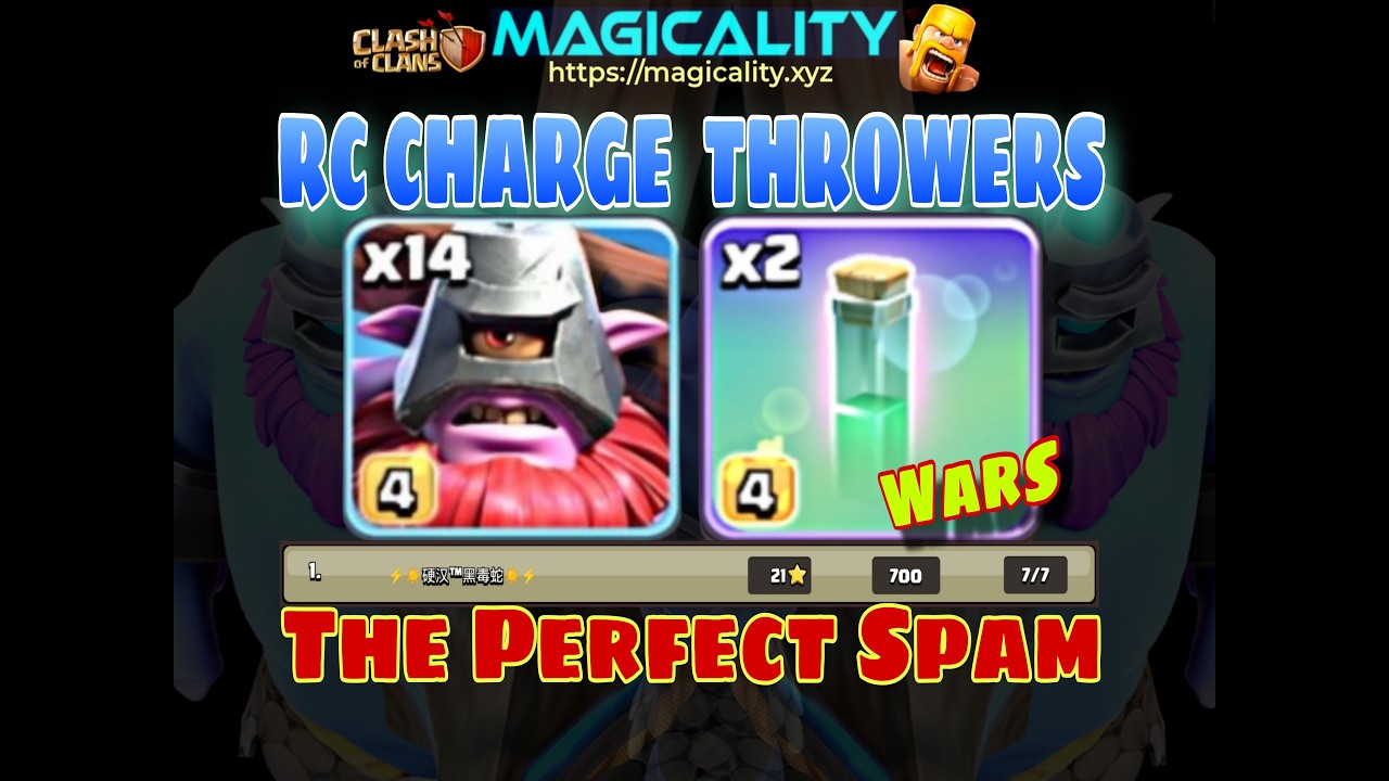 TH18 CW RC CHARGE MASS THROWERS (#7) #kelvin #coc #supercell #clashofclans #magicality #MVP #fyp