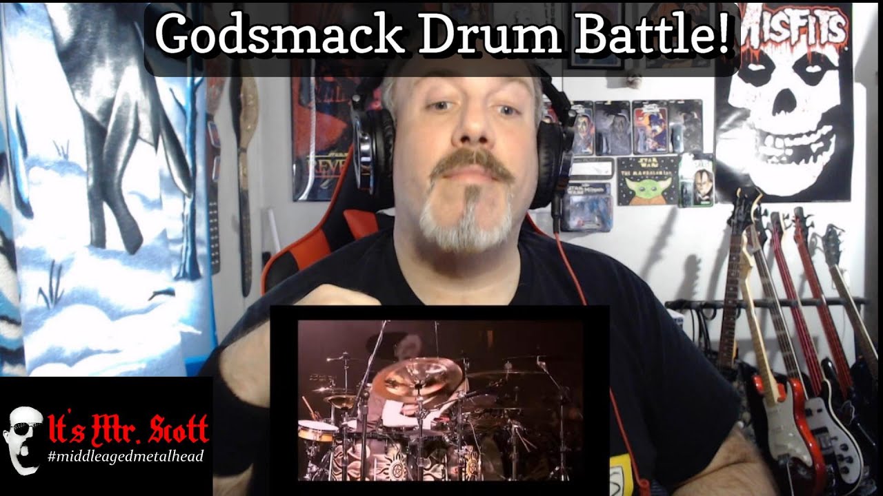 REACTION! Godsmack - Drum Battle  - Sully Erna vs Shannon Larkin - Batalla De Los Tambores