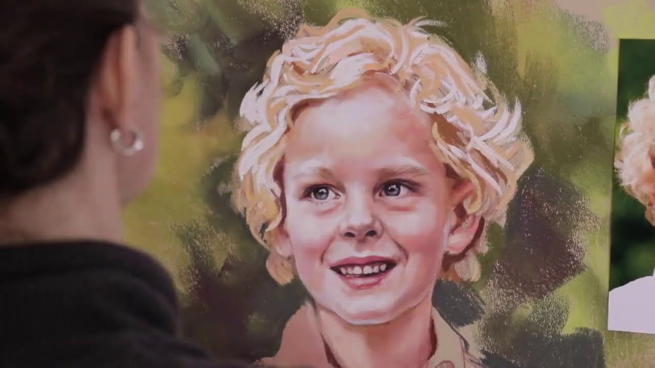 Large Pastel portrait step by step, Soft Pastel Painting process, by Bogra art studio